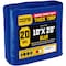 Core Tarps Heavy Duty Tarp, 20 ft L x 0.5 mm H x 10 ft W, 20 Mil, Blue, Polyethylene CT-705-10X20 - alternate 1